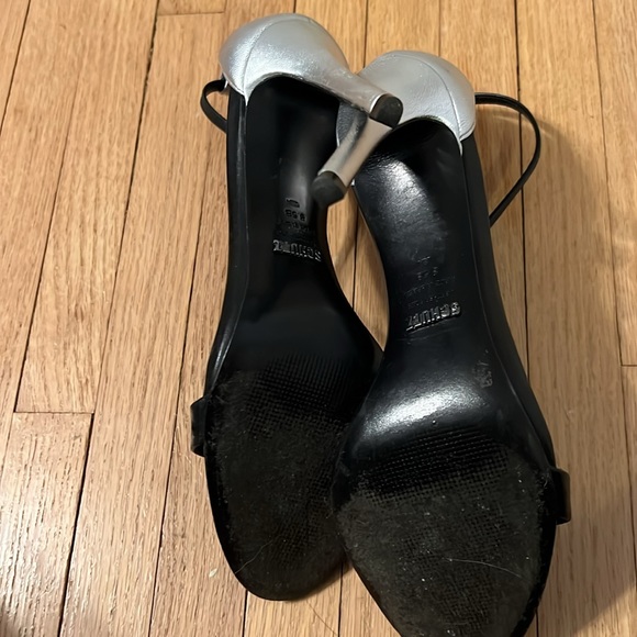 Schutz CADY-LEE Black & Silver Stiletto Heels GUC size 8.5 - Picture 6 of 6